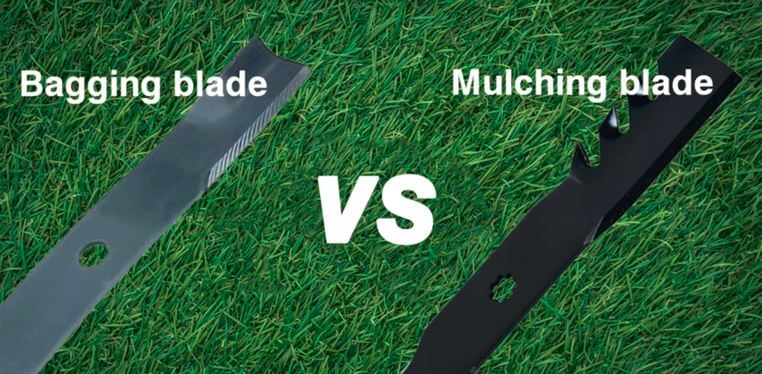 Mulching blade vs. bagging blade